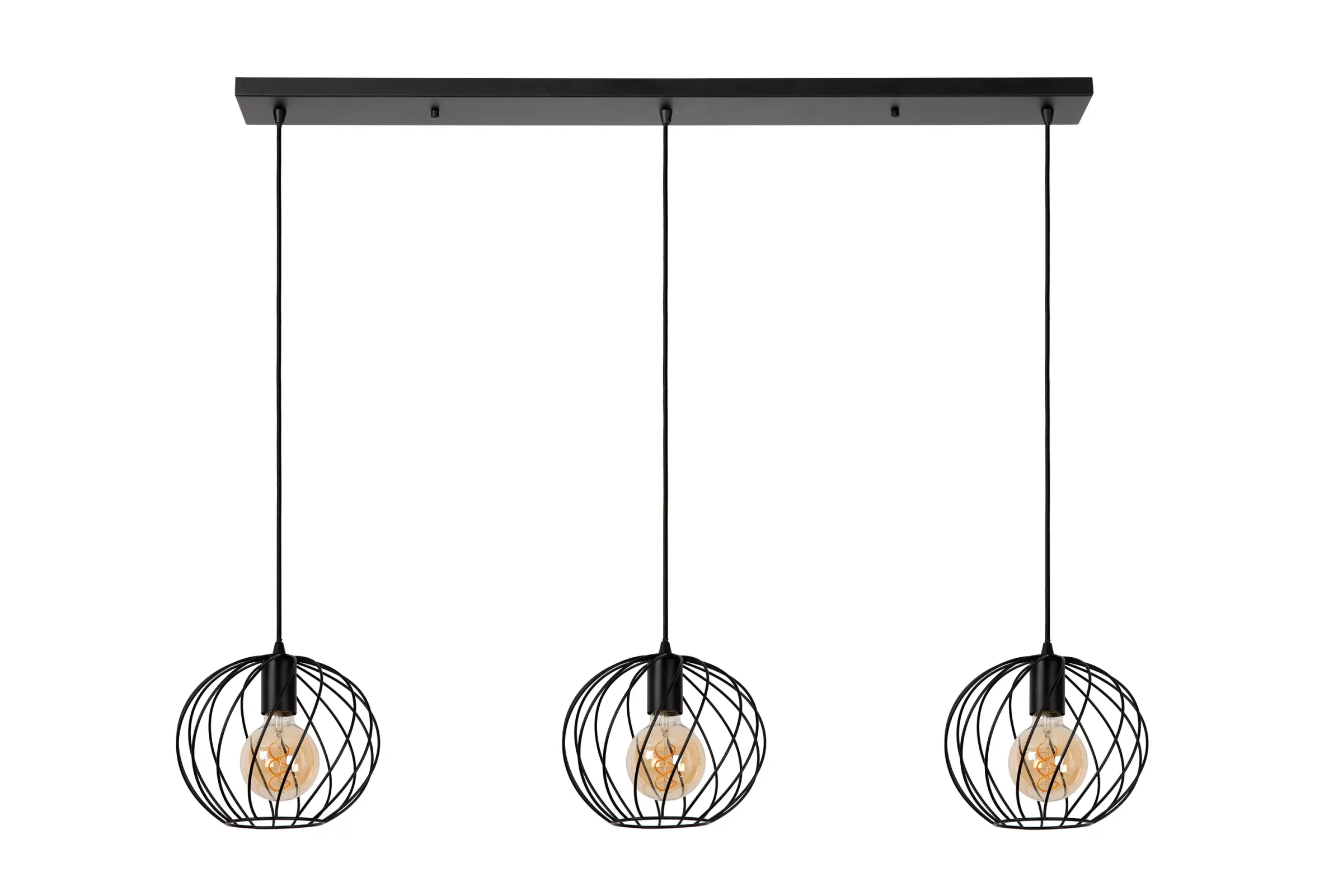 DANZA - Hanglamp - 3xE27 - Zwart*Lucide Hot