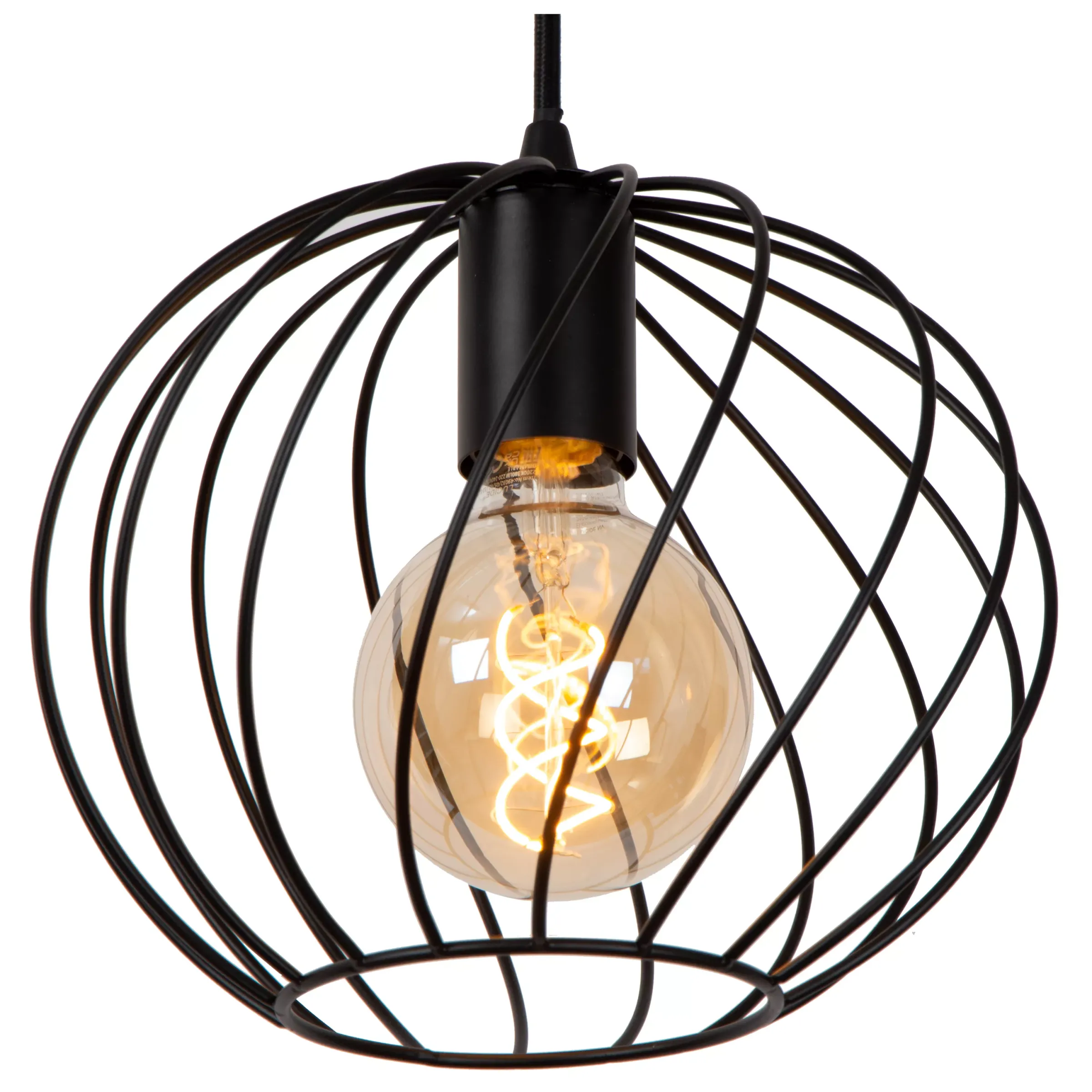 DANZA - Hanglamp - 3xE27 - Zwart*Lucide Hot