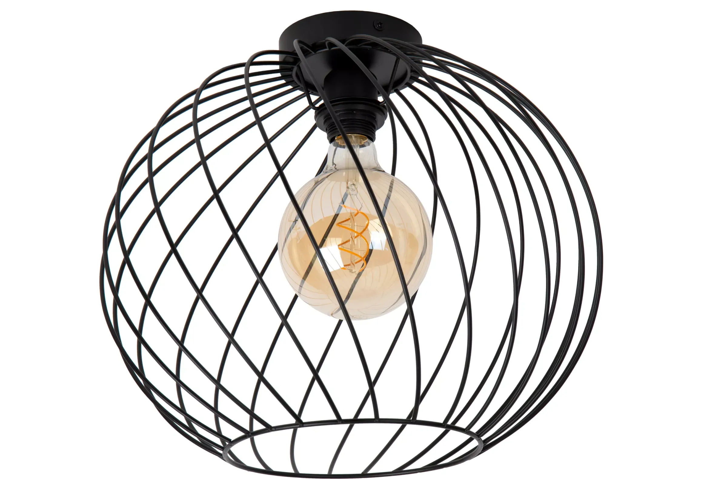 DANZA - Plafonnière - Ø 40 cm - 1xE27 - Zwart*Lucide Shop