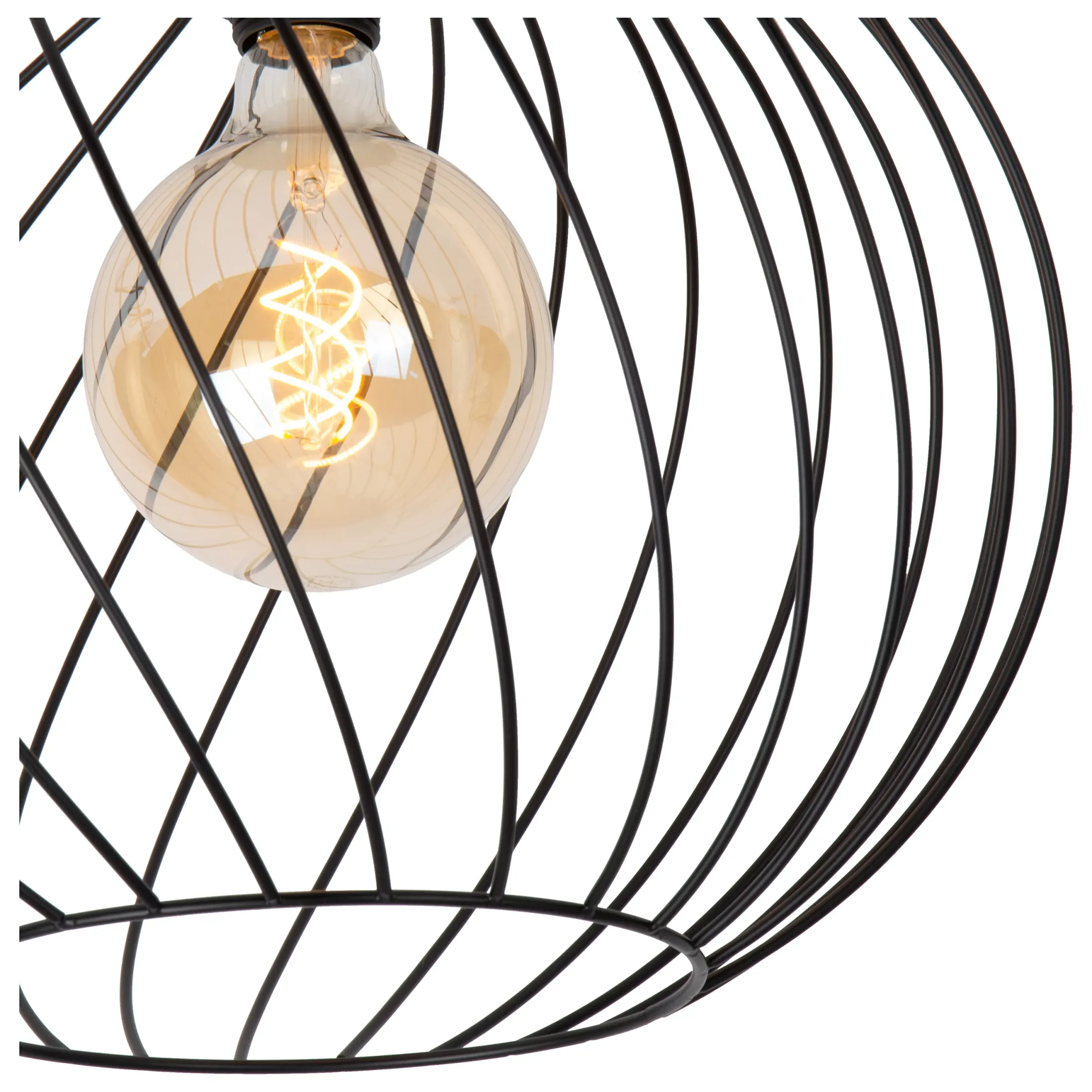DANZA - Plafonnière - Ø 40 cm - 1xE27 - Zwart*Lucide Shop