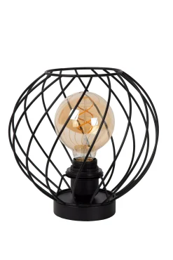 DANZA - Tafellamp - Ø 25 cm - 1xE27 - Zwart*Lucide Fashion