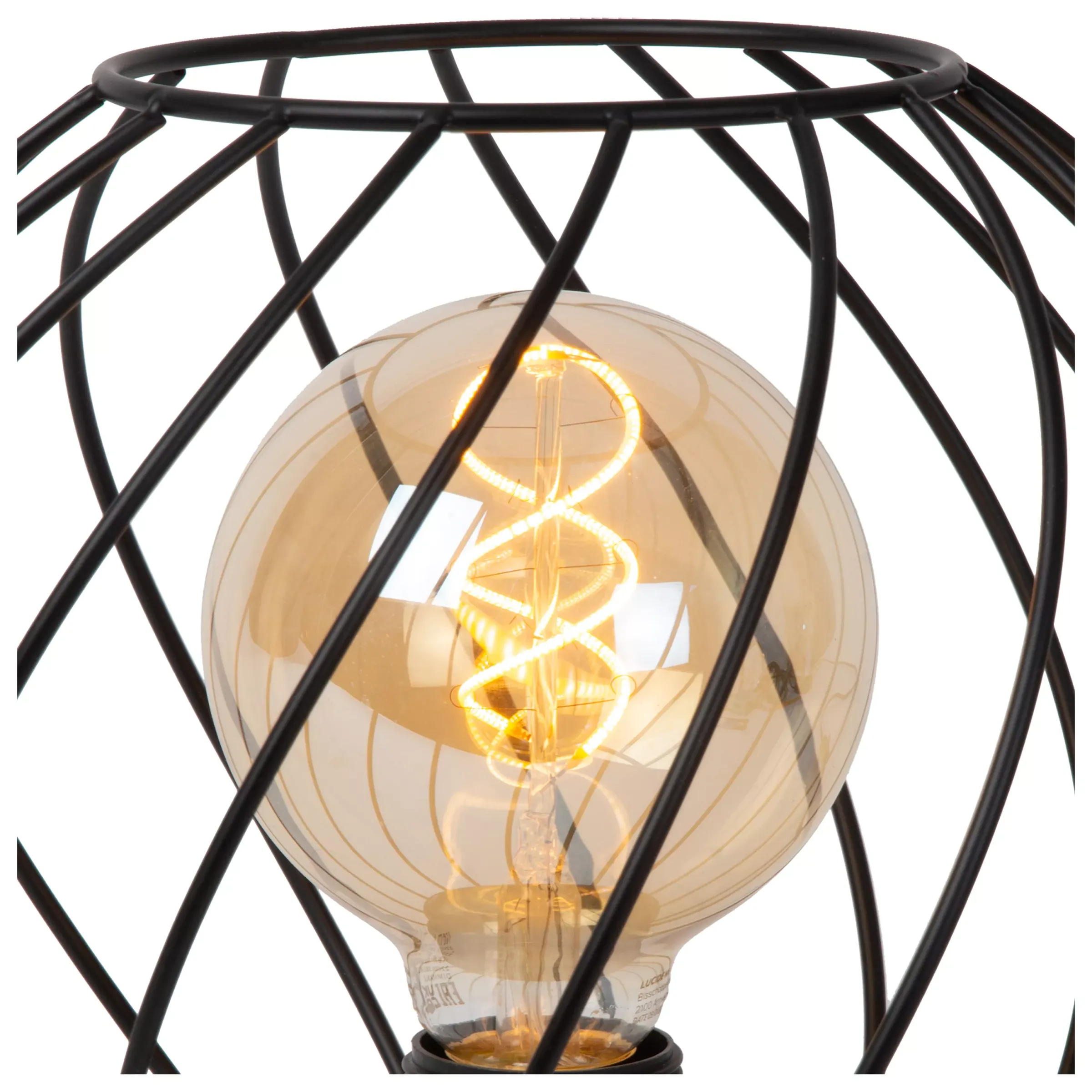 DANZA - Tafellamp - Ø 25 cm - 1xE27 - Zwart*Lucide Fashion