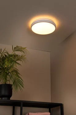 DASHER - Plafonnière Badkamer - Ø 29,3 cm - LED - 1x12W 2700K - IP44 - Beweging & dag/nacht sensor - Wit*Lucide Best Sale