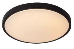 DASHER - Plafonnière Badkamer - Ø 41 cm - LED - 1x24W 2700K - IP44 - Beweging & dag/nacht sensor - Zwart*Lucide Discount