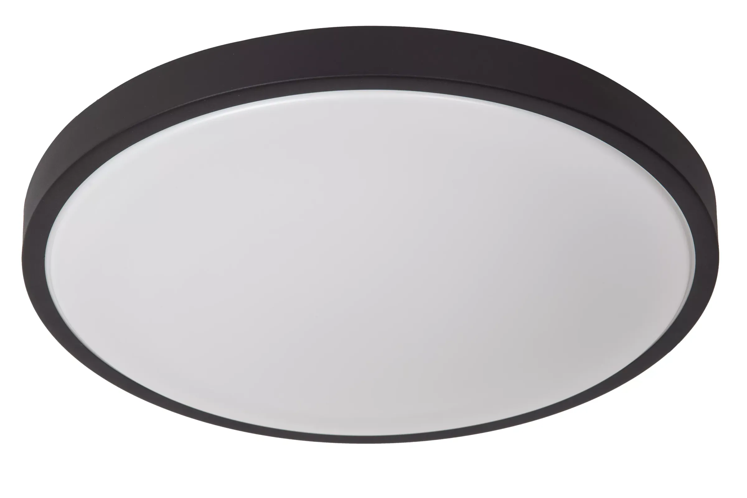 DASHER - Plafonnière Badkamer - Ø 41 cm - LED - 1x24W 2700K - IP44 - Beweging & dag/nacht sensor - Zwart*Lucide Discount