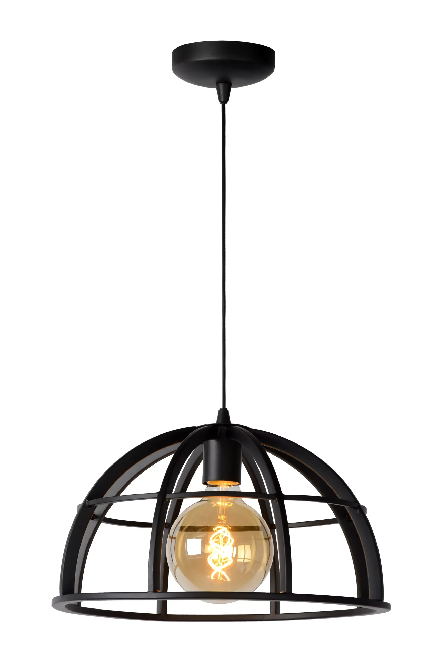 DIKRA - Hanglamp - Ø 40 cm - 1xE27 - Zwart*Lucide Shop