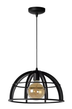 DIKRA - Hanglamp - Ø 40 cm - 1xE27 - Zwart*Lucide Shop
