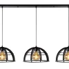 DIKRA - Hanglamp - Ø 40 cm - 3xE27 - Zwart*Lucide New