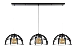 DIKRA - Hanglamp - Ø 40 cm - 3xE27 - Zwart*Lucide New