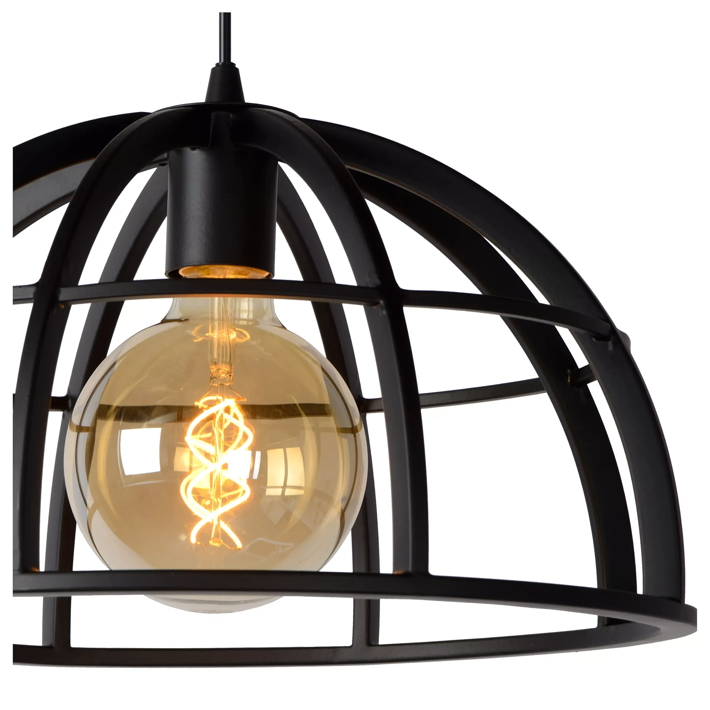 DIKRA - Hanglamp - Ø 40 cm - 3xE27 - Zwart*Lucide New