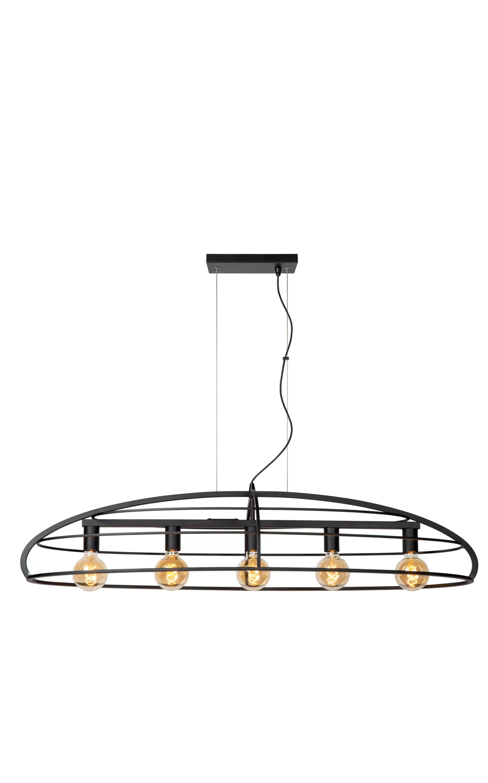 DIKRA - Hanglamp - 5xE27 - Zwart*Lucide Flash Sale