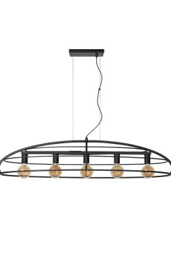 DIKRA - Hanglamp - 5xE27 - Zwart*Lucide Flash Sale