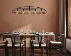 DIKRA - Hanglamp - 5xE27 - Zwart*Lucide Flash Sale