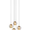 DILENKO - Hanglamp - Ø 31 cm - LED Dimb. - 5x3,5W 2700K - Mat Goud / Messing*Lucide Online