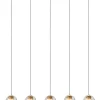 DILENKO - Hanglamp - LED Dimb. - 5x3,5W 2700K - Mat Goud / Messing*Lucide Hot