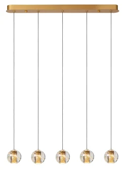 DILENKO - Hanglamp - LED Dimb. - 5x3,5W 2700K - Mat Goud / Messing*Lucide Hot