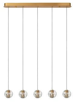 DILENKO - Hanglamp - LED Dimb. - 5x3,5W 2700K - Mat Goud / Messing*Lucide Hot