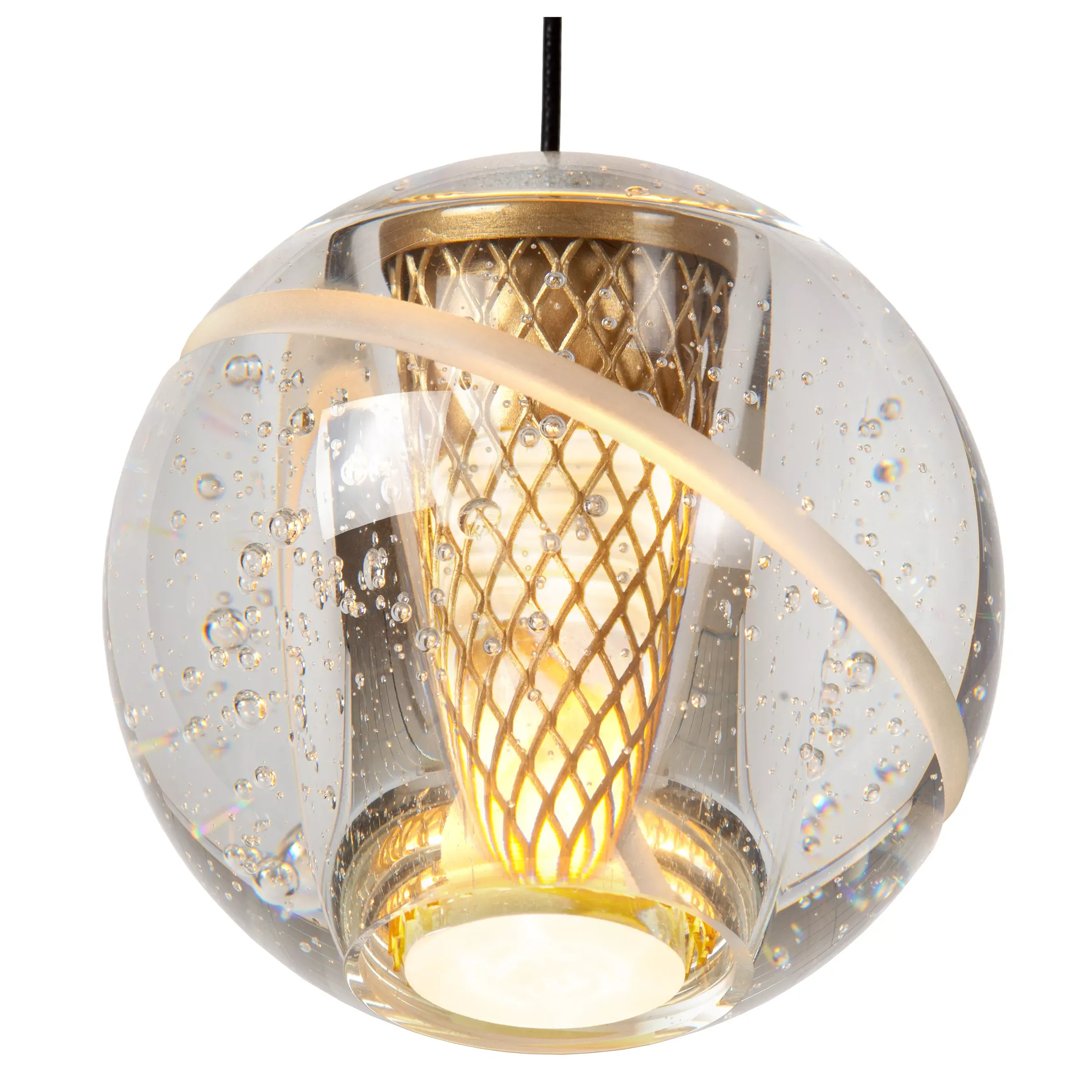 DILENKO - Hanglamp - LED Dimb. - 5x3,5W 2700K - Mat Goud / Messing*Lucide Hot