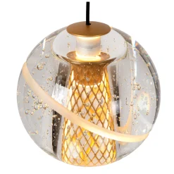 DILENKO - Hanglamp - LED Dimb. - 5x3,5W 2700K - Mat Goud / Messing*Lucide Hot