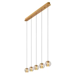 DILENKO - Hanglamp - LED Dimb. - 5x3,5W 2700K - Mat Goud / Messing*Lucide Hot