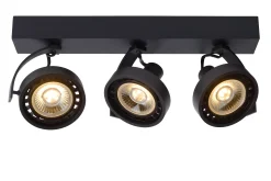 DORIAN - Plafondspot - LED Dim to warm - GU10 (ES111) - 3x12W 2200K/3000K - Zwart*Lucide Flash Sale