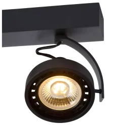 DORIAN - Plafondspot - LED Dim to warm - GU10 (ES111) - 3x12W 2200K/3000K - Zwart*Lucide Flash Sale