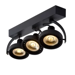 DORIAN - Plafondspot - LED Dim to warm - GU10 (ES111) - 3x12W 2200K/3000K - Zwart*Lucide Flash Sale