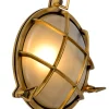 DUDLEY - Wandlamp Binnen/Buiten - Ø 22 cm - 1xE27 - IP65 - Mat Goud / Messing*Lucide Online