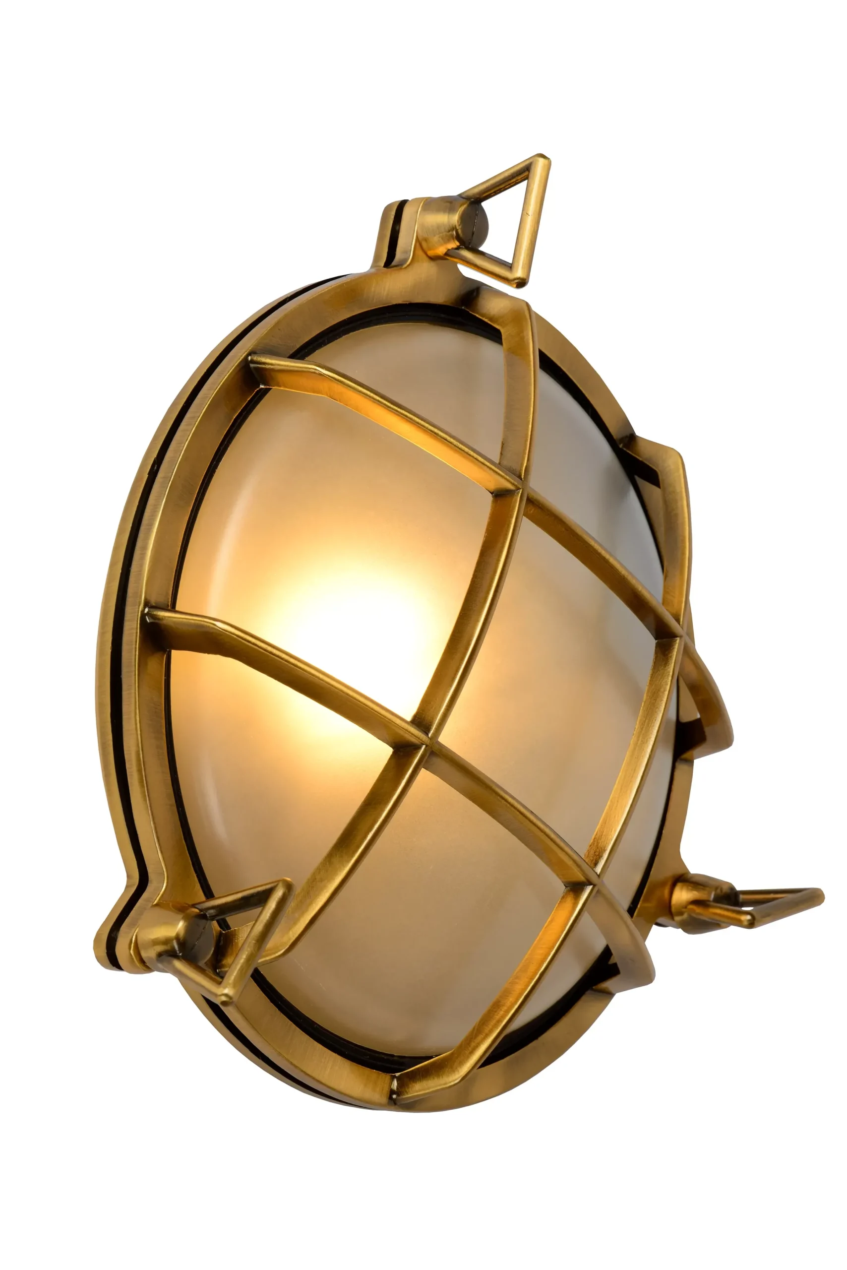 DUDLEY - Wandlamp Binnen/Buiten - Ø 22 cm - 1xE27 - IP65 - Mat Goud / Messing*Lucide Online