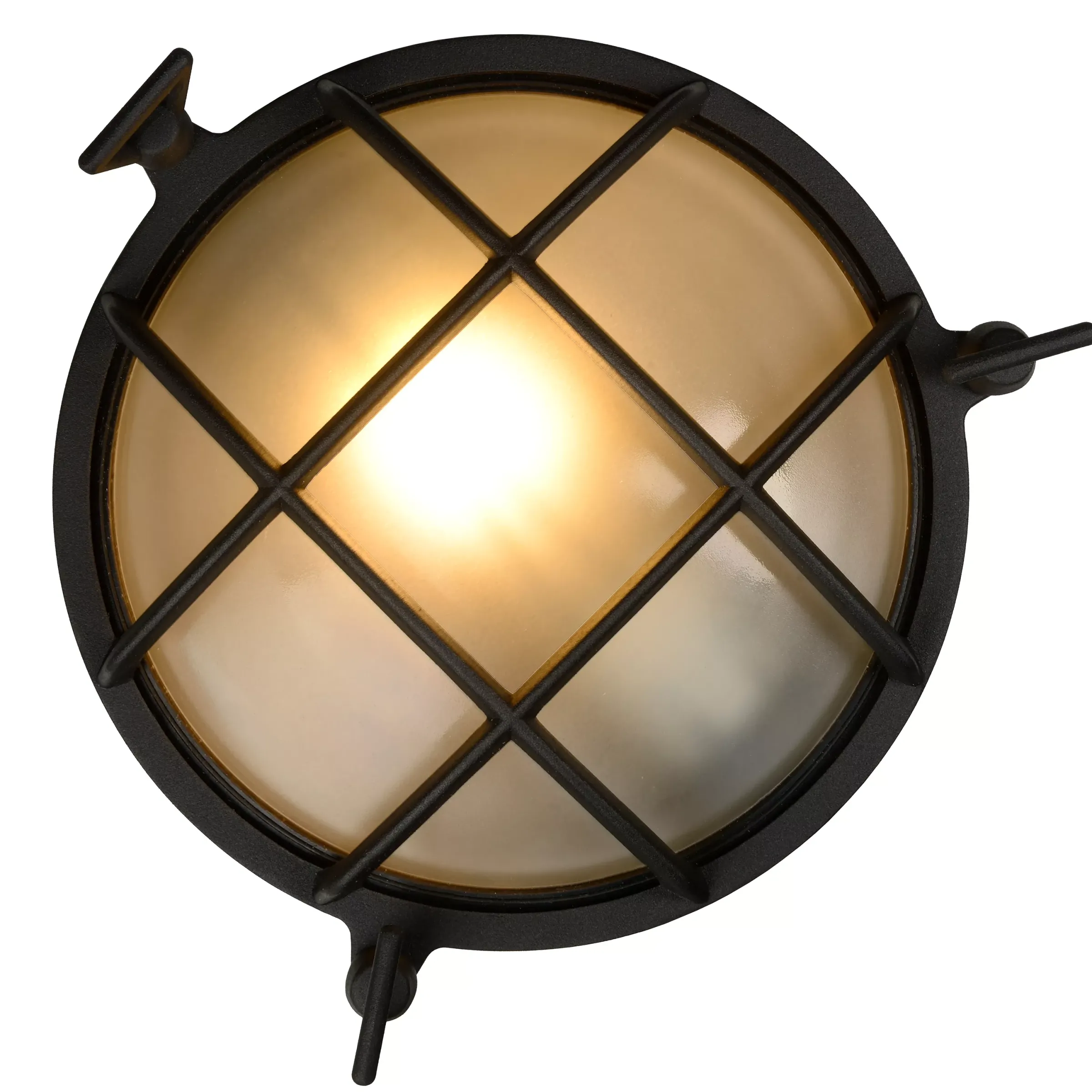 DUDLEY - Wandlamp Binnen/Buiten - Ø 22 cm - 1xE27 - IP65 - Zwart*Lucide Best