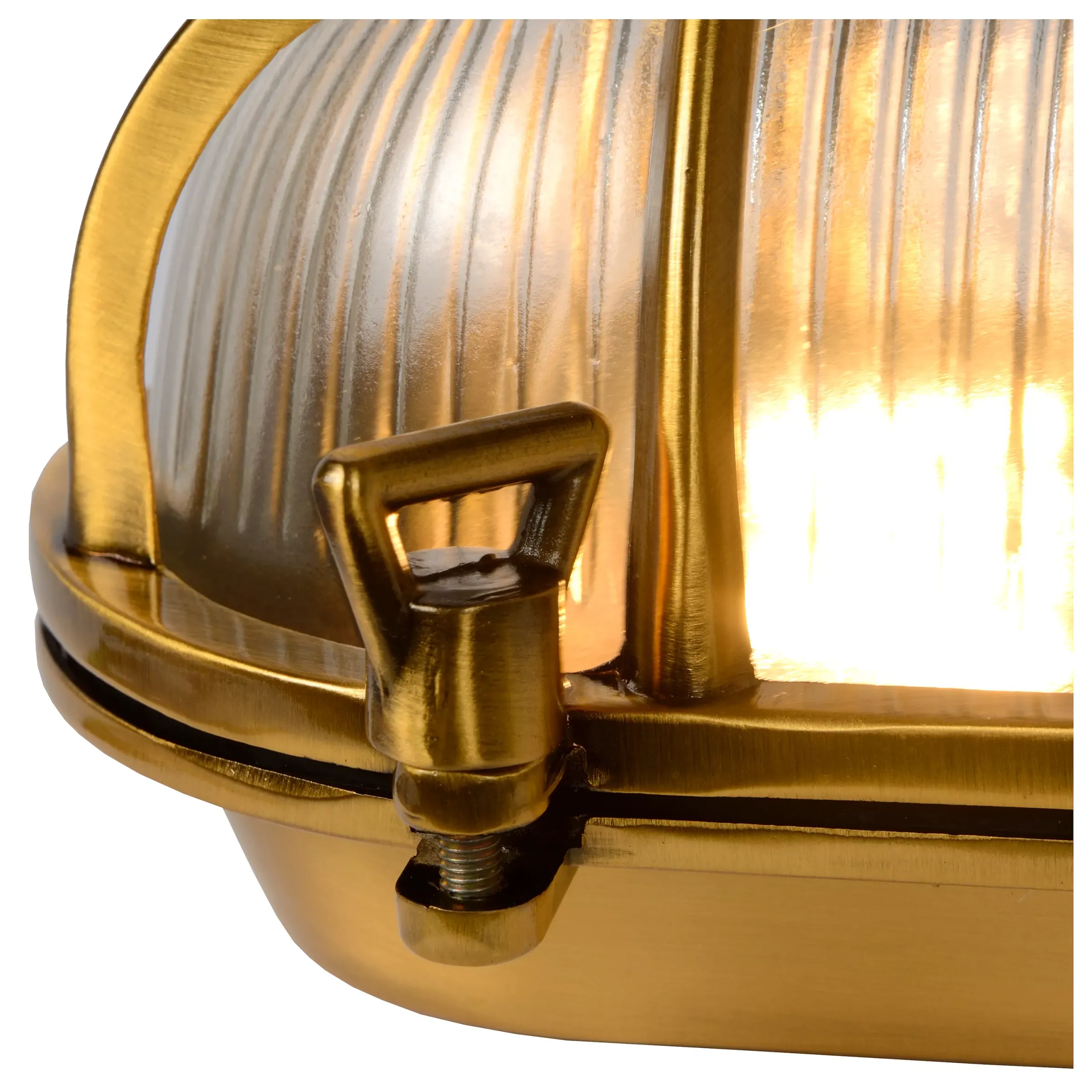 DUDLEY - Wandlamp Binnen/Buiten - 1xE27 - IP65 - Mat Goud / Messing*Lucide Outlet