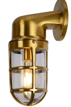 DUDLEY - Wandlamp Binnen/Buiten - 1xE27 - IP44 - Mat Goud / Messing*Lucide Discount