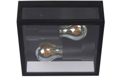 DUKAN - Plafonnière Binnen/Buiten - 2xE27 - IP65 - Zwart*Lucide Best Sale