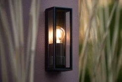 DUKAN - Wandlamp Binnen/Buiten - 1xE27 - IP65 - Zwart*Lucide Outlet
