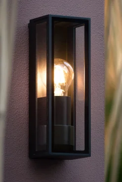 DUKAN - Wandlamp Binnen/Buiten - 1xE27 - IP65 - Zwart*Lucide Outlet