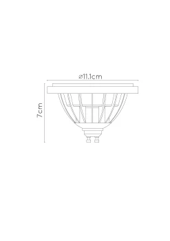 ES111 - Led lamp - Ø 11 cm - LED Dim to warm - GU10 - 1x12W 2200K/3000K - Zwart*Lucide Hot