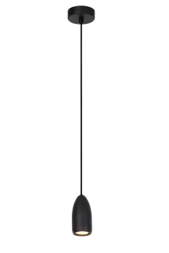 EVORA - Hanglamp - Ø 10 cm - 1xGU10 - Zwart*Lucide Cheap