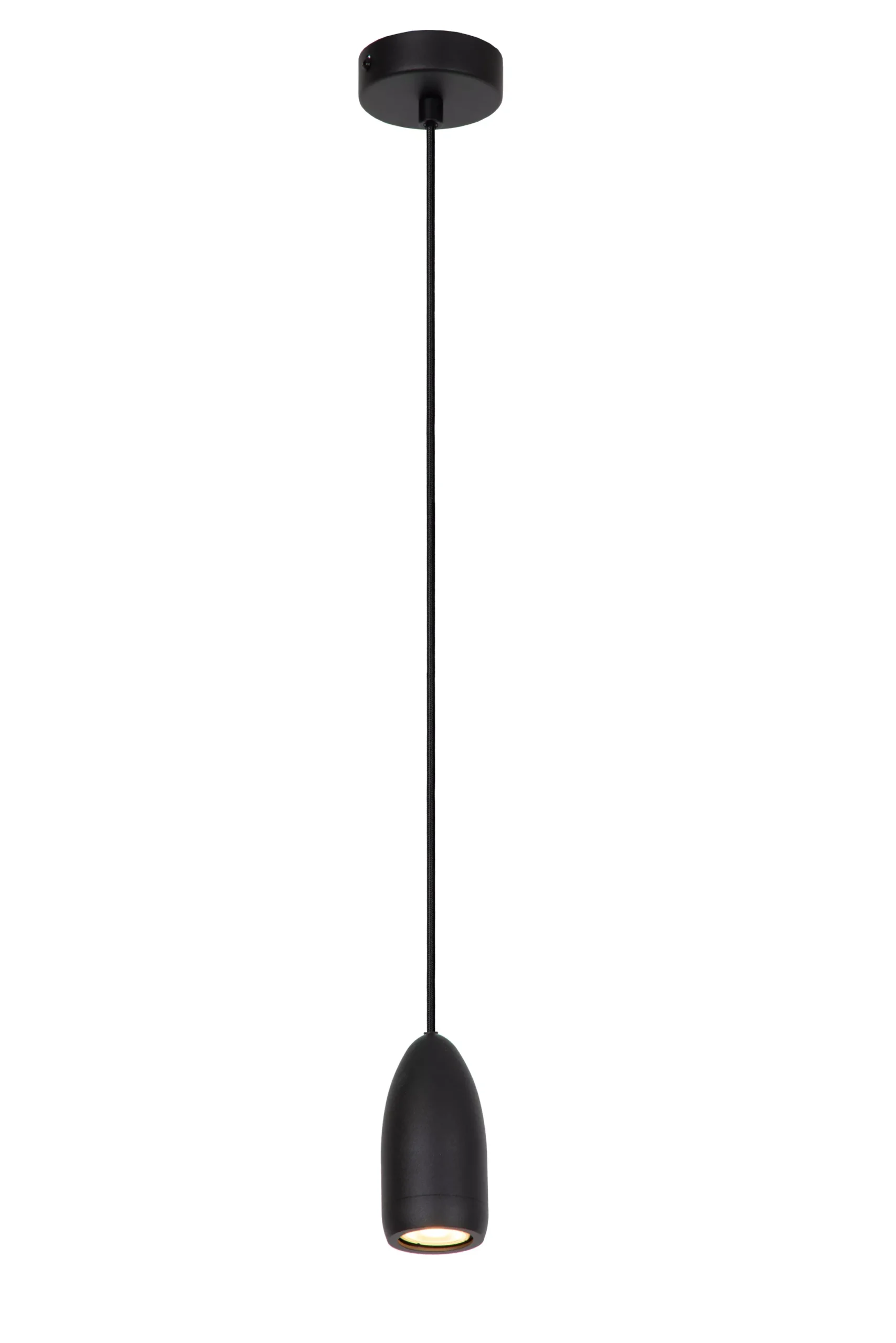EVORA - Hanglamp - Ø 10 cm - 1xGU10 - Zwart*Lucide Cheap