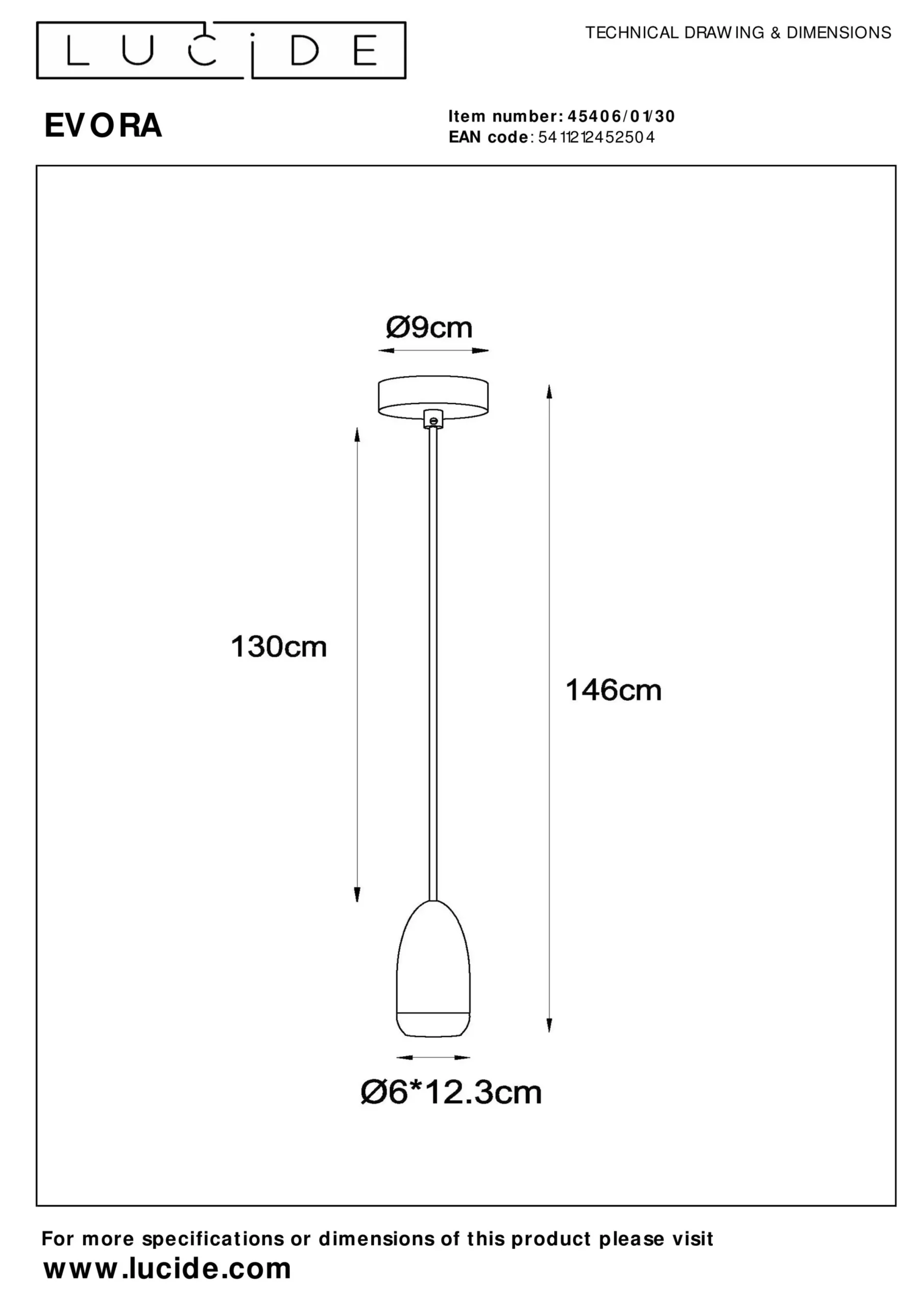 EVORA - Hanglamp - Ø 10 cm - 1xGU10 - Zwart*Lucide Cheap
