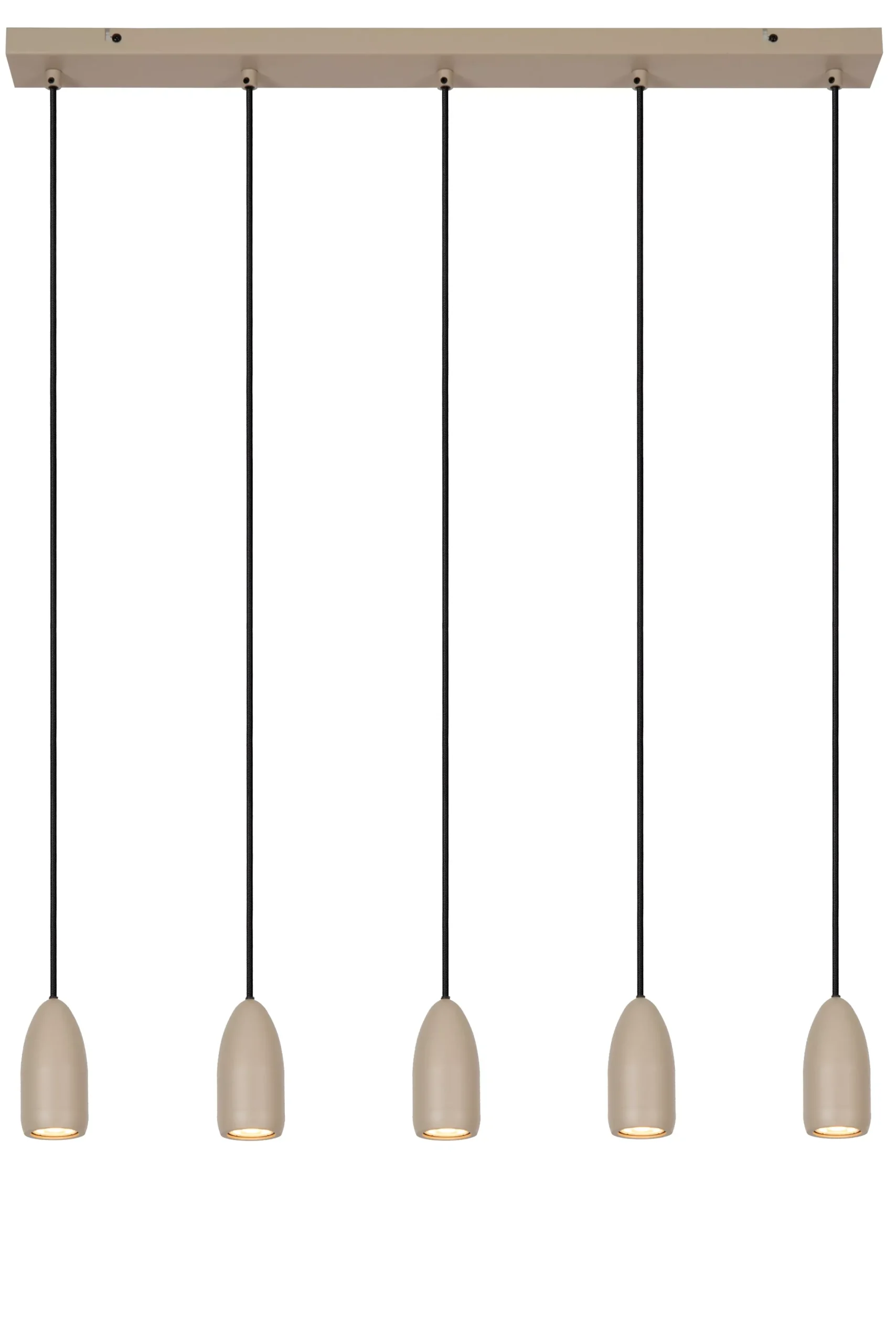 EVORA - Hanglamp - Ø 10 cm - 5xGU10 - Taupe*Lucide New