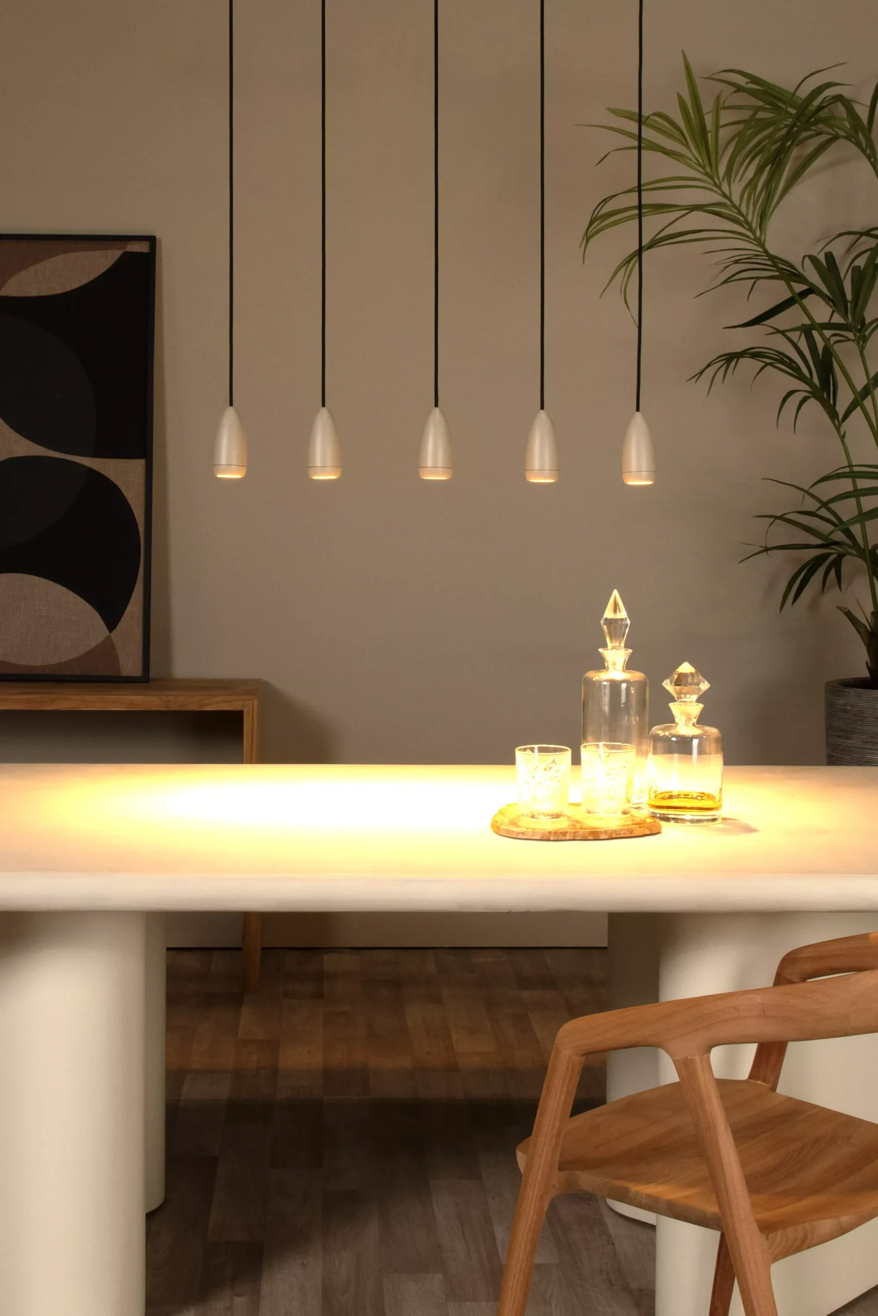 EVORA - Hanglamp - Ø 10 cm - 5xGU10 - Taupe*Lucide New