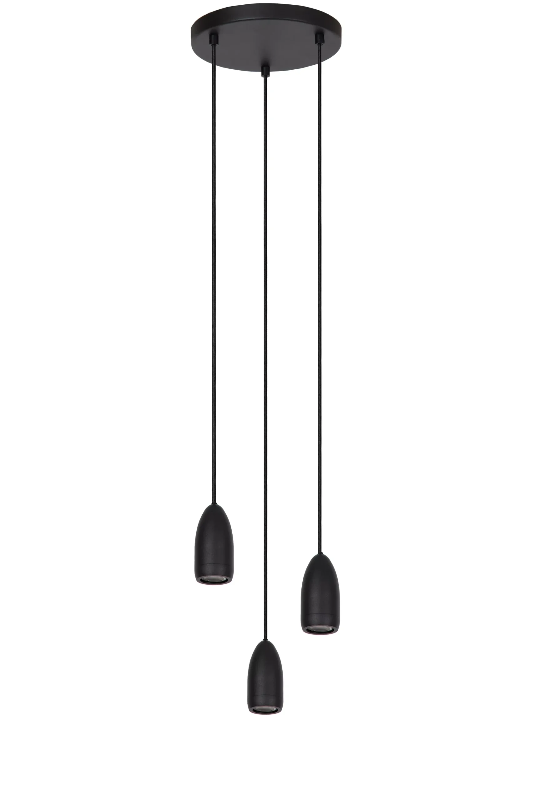EVORA - Hanglamp - Ø 25 cm - 3xGU10 - Zwart*Lucide Best