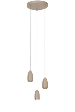 EVORA - Hanglamp - Ø 25 cm - 3xGU10 - Taupe*Lucide Best Sale