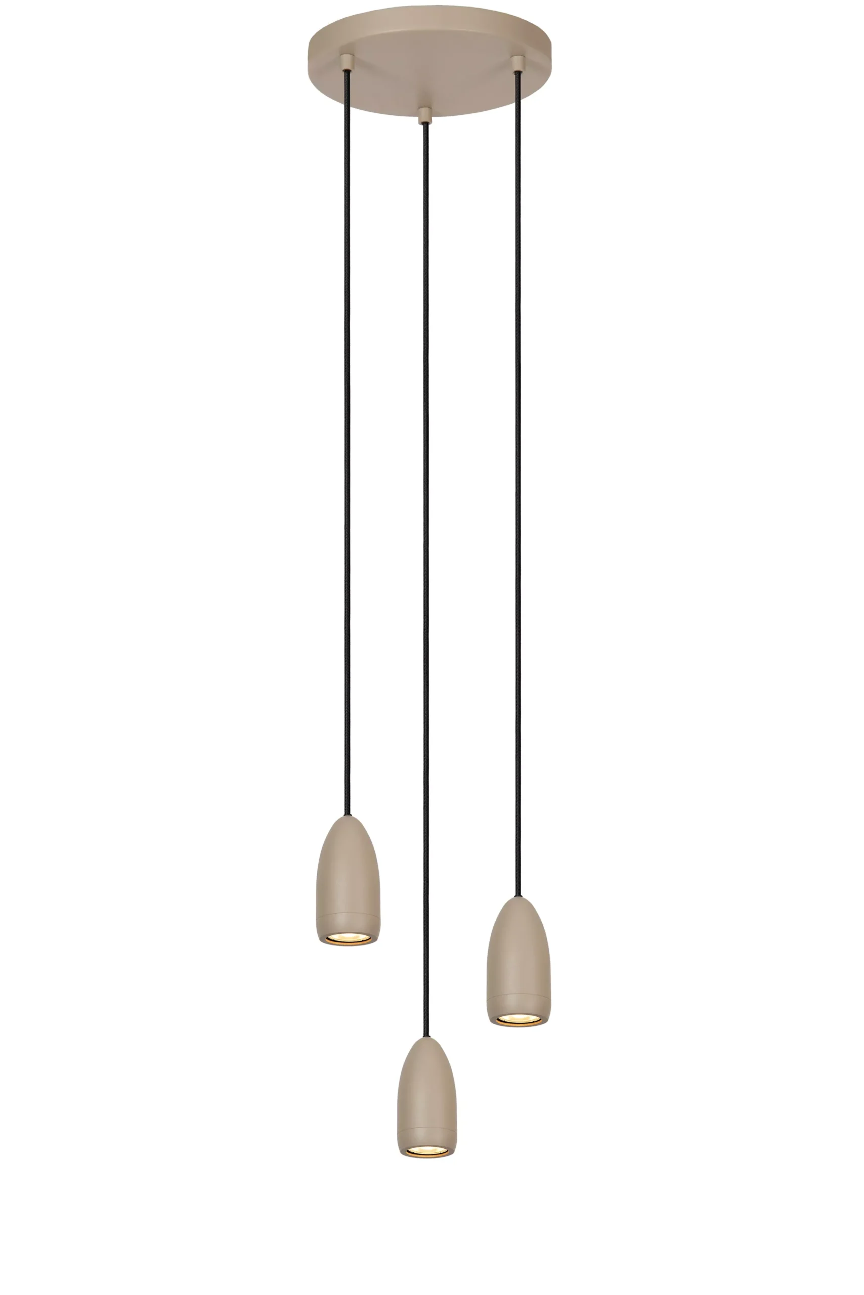 EVORA - Hanglamp - Ø 25 cm - 3xGU10 - Taupe*Lucide Best Sale