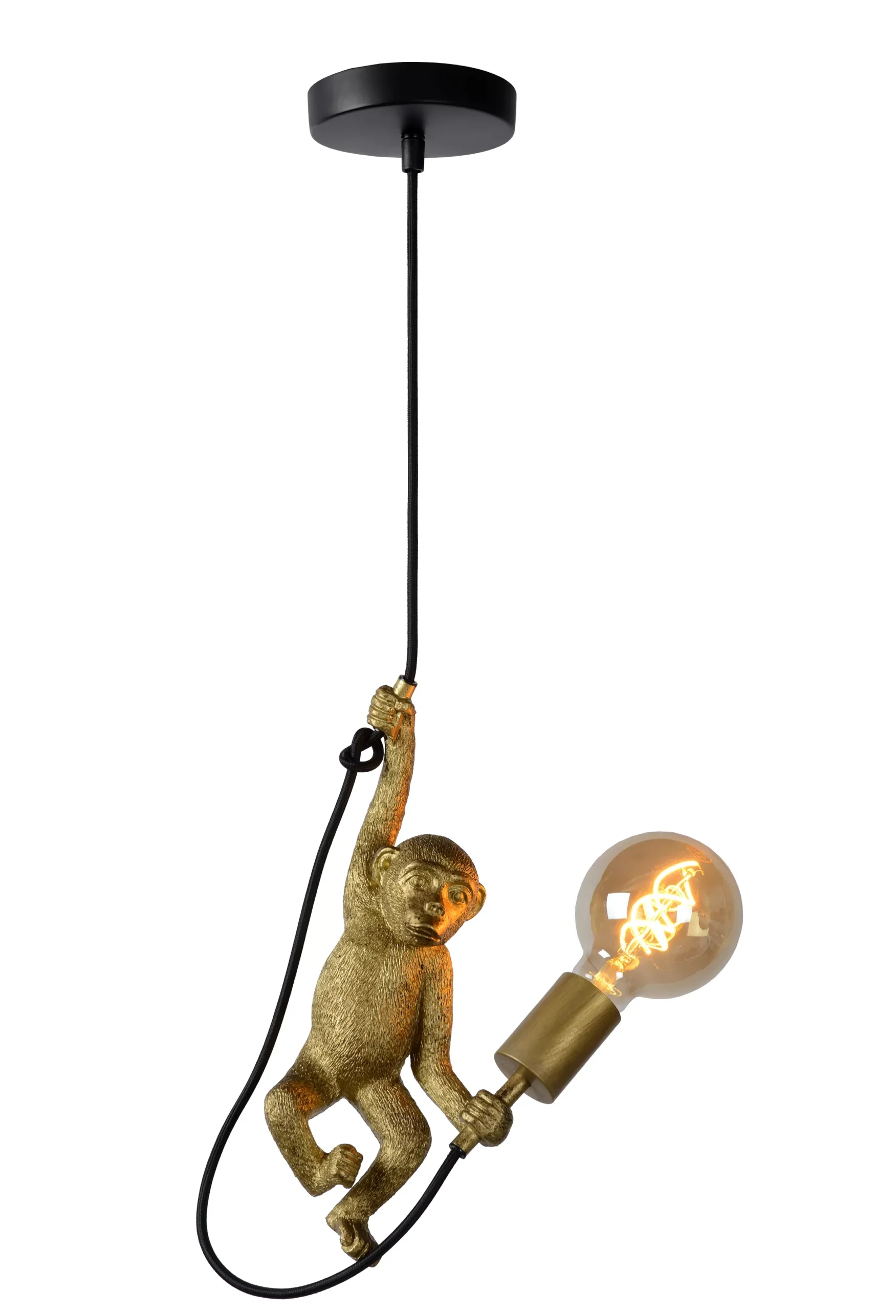 EXTRAVAGANZA CHIMP - Hanglamp - Ø 17,6 cm - 1xE27 - Zwart*Lucide Shop