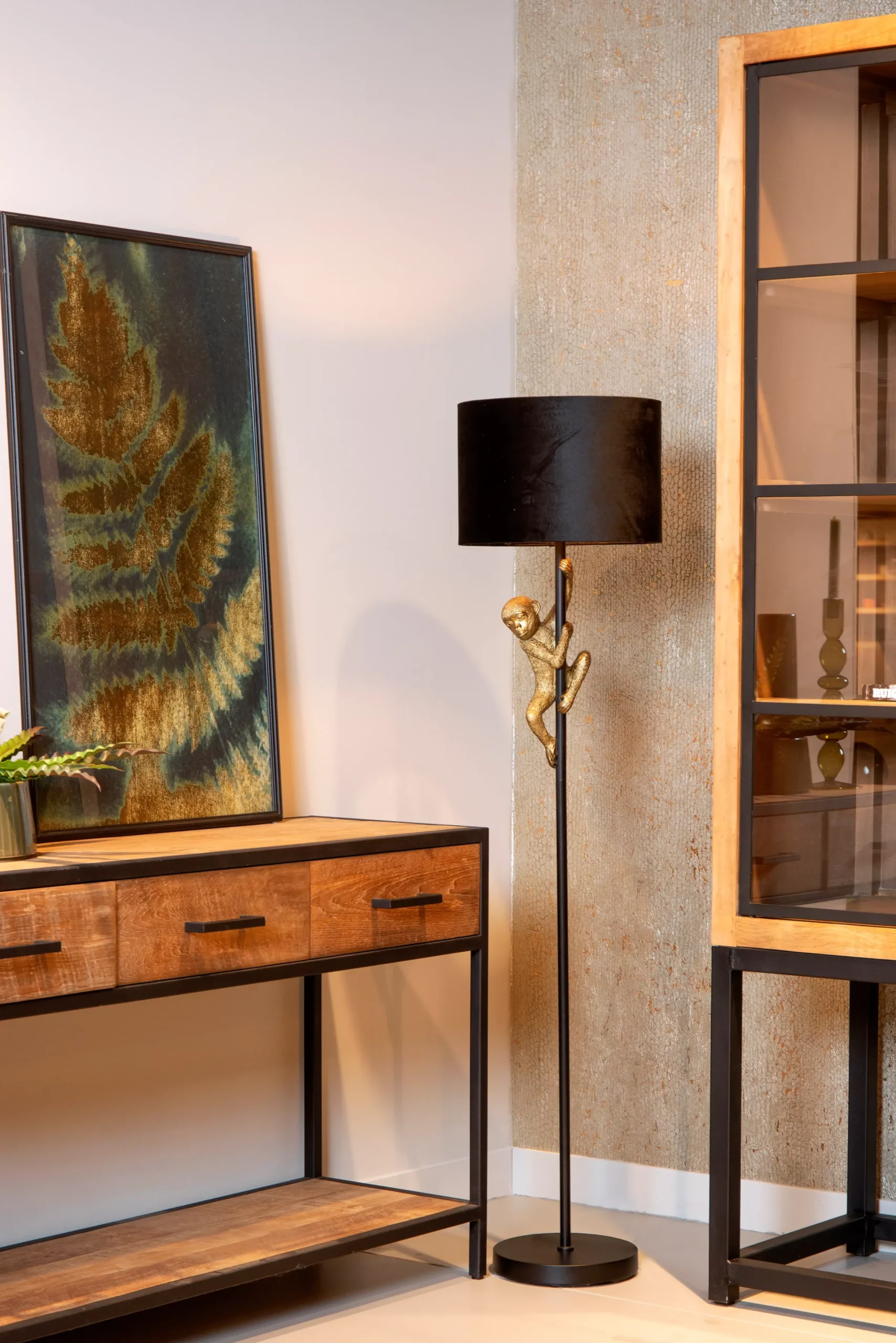 EXTRAVAGANZA CHIMP - Vloerlamp - Ø 35 cm - 1xE27 - Zwart*Lucide Outlet