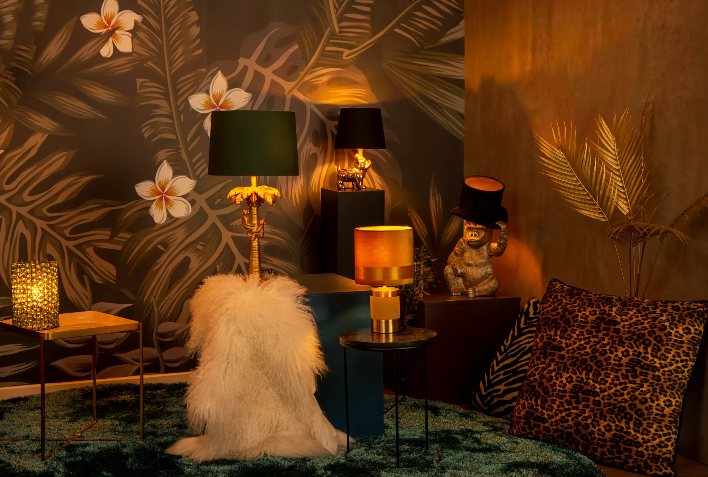 EXTRAVAGANZA COCONUT - Tafellamp - Ø 30,5 cm - 1xE27 - Mat Goud / Messing*Lucide Flash Sale