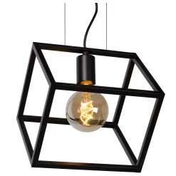 FABIAN - Hanglamp - 1xE27 - Zwart*Lucide Store