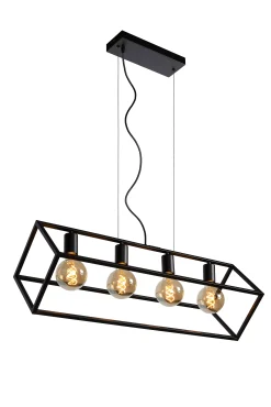 FABIAN - Hanglamp - 4xE27 - Zwart*Lucide Fashion