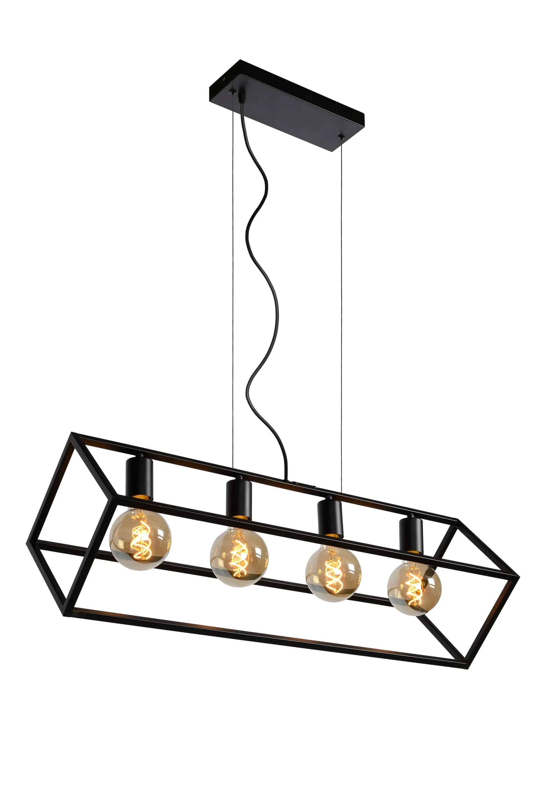 FABIAN - Hanglamp - 4xE27 - Zwart*Lucide Fashion